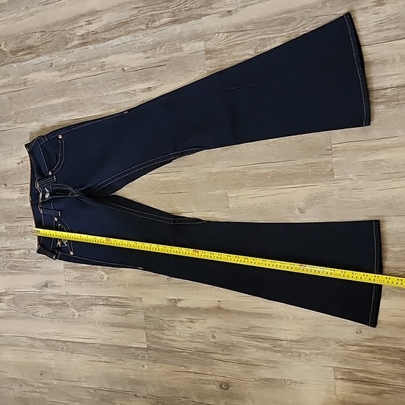 True Religion Joey Jeans, Very Dark Blue With Silver Logos, Size 27 - Picture 9 of 11